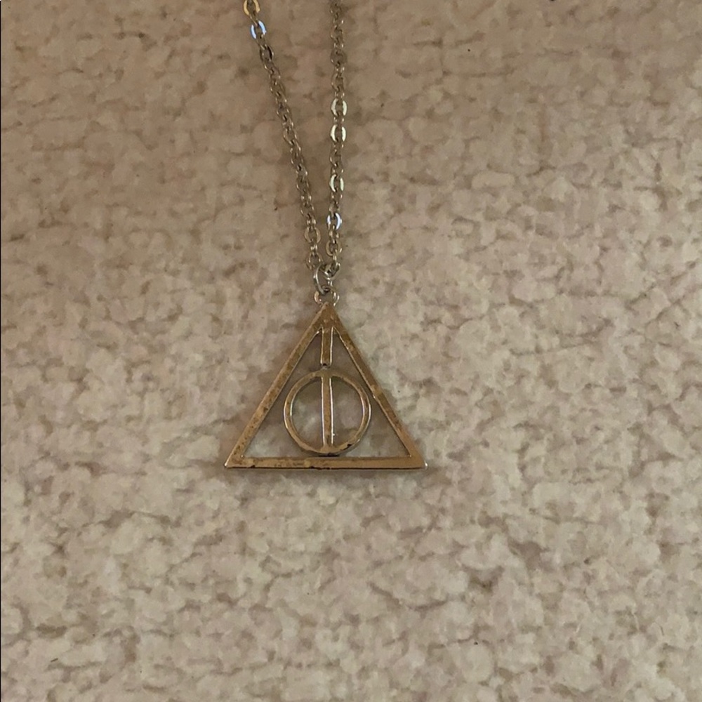 Silver Harry Potter Deathly hallows necklace